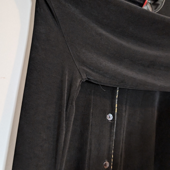 Chicos Travelers Button Up Long Sleeve Colorful inside collared acetate size 3 - Picture 9 of 15